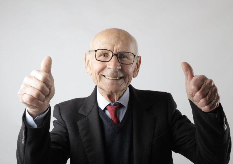 old man giving thumbs up OK 768x541